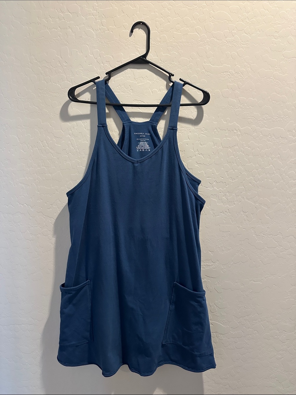 Sincerely Jules Navy Racerback skort jumpsuit with Front Pockets size M
